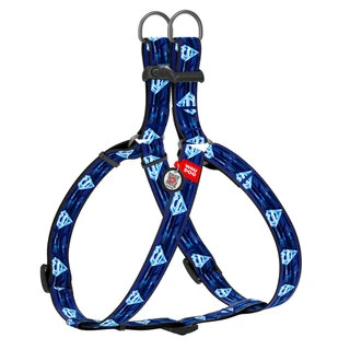 Анатомічний нашийник для собак WAUDOG Nylon з QR паспортом, малюнок "Супермен 1", пластиковий фастекс, Ш 10 мм, Дл 28-40 см