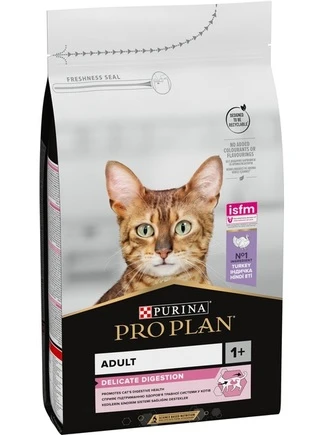 Сухой корм для взрослых кошек с чувствительной пищеварительной системой Purina Pro Plan Delicate Digestion со вкусом индейки 1.5 кг (НФ-00000362)