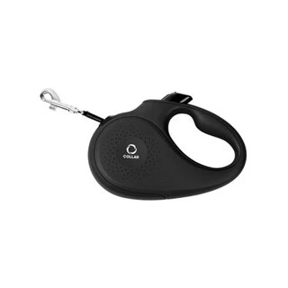 Поводок-рулетка CoLLaR для собак, розмір M, 25 кг, 5 м, стрічка, чорний