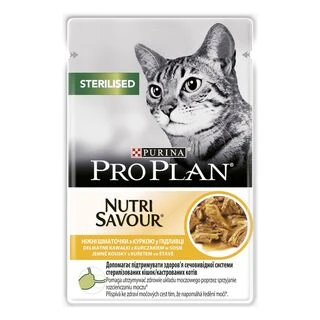 Упаковка влажного корма для кошек Purina Pro Plan Sterilised Nutrisavour с курицей 26 шт. по 85 г