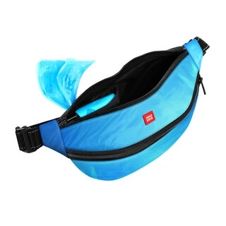 Поясна сумка - бананка WAUDOG Family зі знімним ременем, розмір 33*17*10 см, блакитна