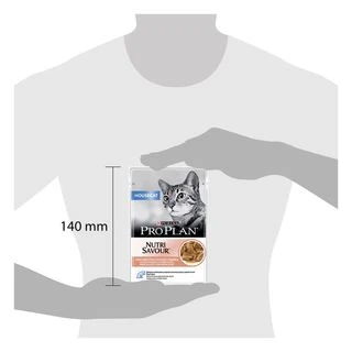 Упаковка влажного корма для кошек и котов Purina Pro Plan Housecat Nutrisavour с лососем 26 шт. по 85 г