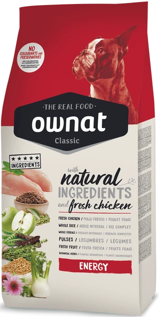 Сухой корм для взрослых собак с высоким уровнем физической активности Ownat Classic Energy (Dog) 4 кг