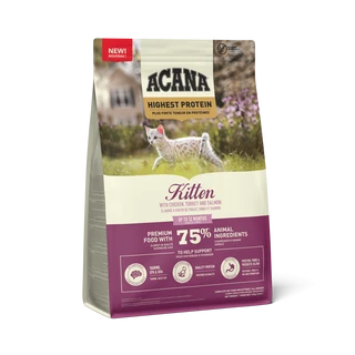 Корм Acana Highest Protein Kitten сухой с курицей, индейкой и лососем для котят 1.8 кг(a72325)