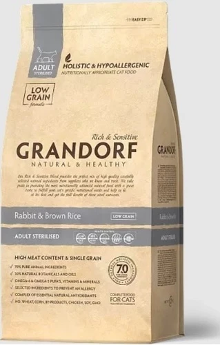 Сухий корм Grandorf Rabbit &amp;amp; Rice ADULT STERILIZED для стерилізованих котів кролик з рисом 0,4 кг