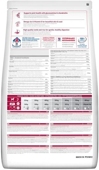 Сухий корм для дорослих собак великих порід Hill&rsquo;s Science Plan Adult Large Breed з ягням та рисом 14 кг