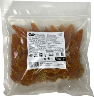 Ласощі для собак Mavsy Dried Chicken Strip - Мавси Сушена куряча грудинка для собак 500 г (4820266800192)