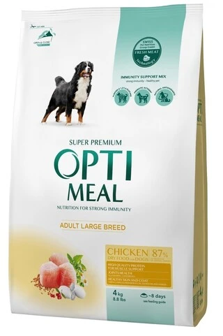 Сухой корм Optimeal для собак крупных пород со вкусом курицы 4 кг