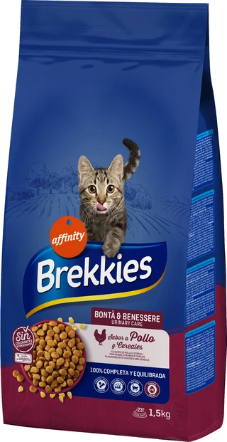 Сухой корм для кошек Brekkies Cat Urinary Care с профилактикой мочекаменной болезни с курицей 1.5 кг