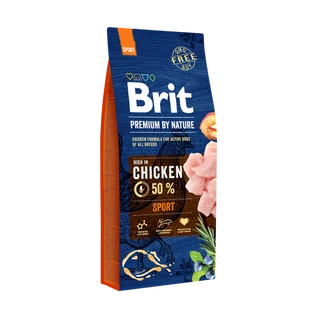 Сухий корм Brit Premium Sport для собак з підвищеними фізичними навантаженнями з курячим смаком 15 кг