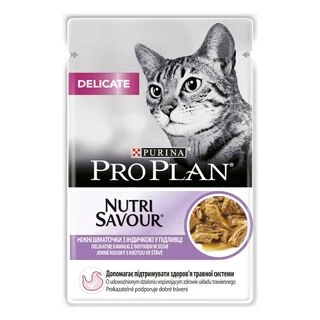 Упаковка влажного корма для кошек Purina Pro Plan Delicate Nutrisavour с индейкой 26 шт. по 85 г