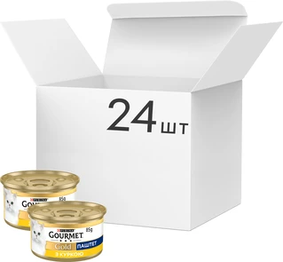 Упаковка влажного корма для кошек Purina Gourmet Gold Паштет с курицей 24 шт по 85 г
