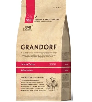 Сухой корм Грандорф Grandorf Lamb &amp;amp; Rice ADULT INDOOR для взрослых кошек ягненок с рисом 4 кг (2 шт по 2 кг)