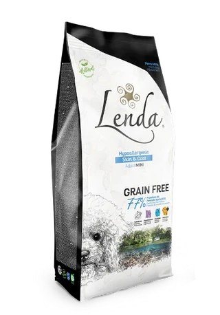 Сухий беззерновий корм для собак дрібних порід Lenda Mini Hypoalergenic SKIN &amp; COAT Grain Free, 2 кг