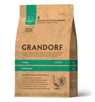 Сухой корм для взрослых собак больших пород с индейкой Grandorf Turkey Brown Rice Adult Large Breeds 3 кг