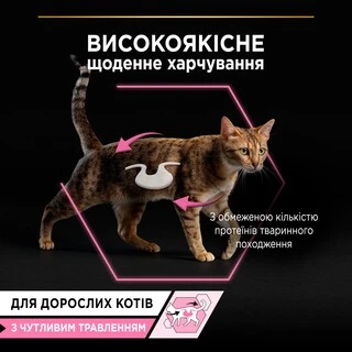 Упаковка вологого корму для дорослих котів з чутливим травленням Pro Plan Delicate, мус з індички 24 шт. х 85 г