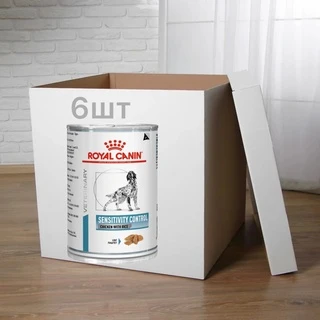 ПАК.Влажный корм Royal Canin Sensitivity Control Chicken для взрослых собак при нежелательной реакции на корм с курицей 6шт по 420 г