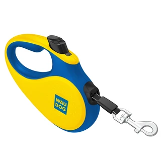 Поводок-рулетка для собак WAUDOG R-leash, малюнок "Colors of freedom", M, до 25 кг, 5 м, світловідбиваюча стрічка