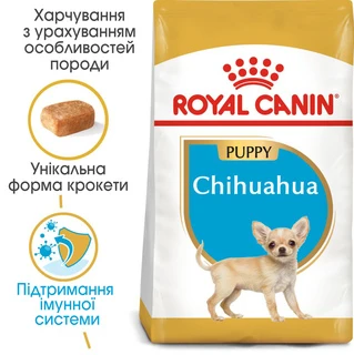 Сухий повнораційний корм для цуценят Royal Canin Chihuahua Puppy породи чихуахуа віком від 2 до 8 місяців 500 г