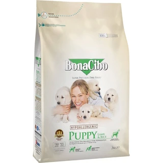 Сухой корм для щенков BonaCibo Puppy Lamb&amp;amp;Rice с мясом ягненка и рисом 3 кг (BC406144)