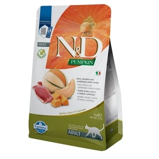 Фармина сухой корм для кошек N&amp;amp;D GRAIN FREE PUMPKIN DUCK &amp;amp; CANTALOUPE ADULT с уткой и тыквой, 300 г
