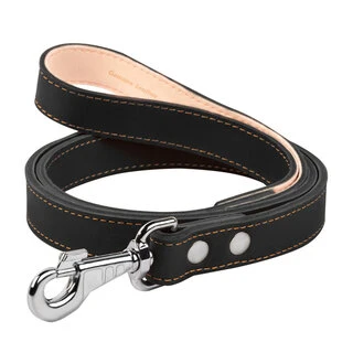 Поводок "CoLLaR" подвійний з прошивкою (ширина 25мм, довжина 122см), чорний