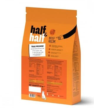 Корм сухой HalfHalf для котят с говядиной 8 кг
