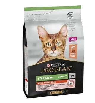 Сухой корм Purina Pro Plan Sterilised Adult 1+ Vital Functions с лососем для стерилизованных кошек и кастрированных котов 10 кг