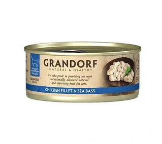 Влажный корм для кошек Grandorf CHICKEN FILLET &amp;amp; DUCK FILLET куриная грудка с утиным филе, 70 г