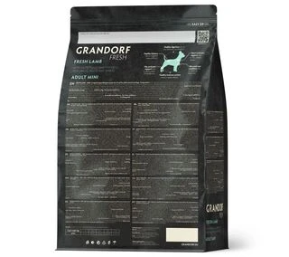 Сухой корм для взрослых собак малых пород Grandorf FRESH LAMB &amp;amp; SWEET POTATO ADULT DOG MINI с ягненком и бататом, 1 кг