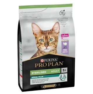 Сухой корм для котов Purina Pro Plan Sterilised Adult 1+ Renal Plus с индейкой 3 кг