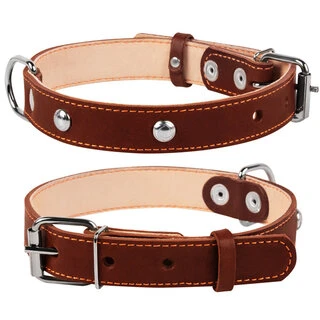 Нашийник "CoLLaR" подвійний з прикрасами (ширина 25мм, довжина 38-50см), коричневий