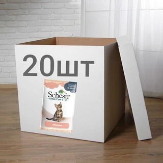ПАК. Корм для кошенят Schesir Kitten Care Chicken пауч для кошенят, курка 20шт по 85 г