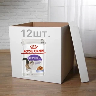 ПАК.Влажный корм Royal Canin STERILIZED JELLY (Желе) для взрослых стерилизованных кошек 12шт по 85 г