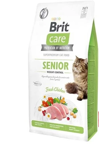 Беззерновий сухий корм для котів від 7 років для підтримання ваги Brit Care Cat Senior Weight Control 0.4 кг