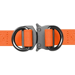 Шлея для собак водостойкая WAUDOG Waterproof c QR-паспортом, металлическая пряжка-фастекс, Ш 20 мм, Дл 50-80 см, оранжевый