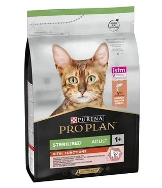 Сухой корм для взрослых кошек после стерилизации Purina Pro Plan Sterilised Adult 1+ Vital Functions с лососем 400 г