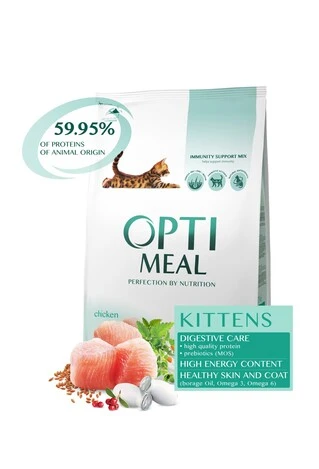 Сухий корм Optimeal для кошенят з курячим смаком 4 кг (НФ-00000145)
