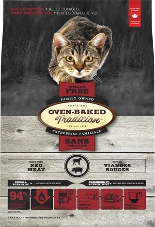 Беззерновий сухий корм для кішок Oven-Baked з червоного м'яса 4.54 кг