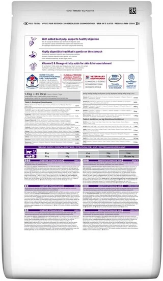 Сухой корм для кошек с чувствительным пищеварением и кожей Hill's Science Plan Adult Sensitive Stomach&amp;amp;Skin с курицей 1.5 кг