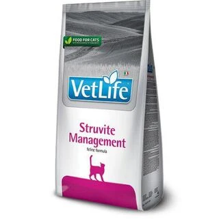 Фармина сухой корм Vet Life Management Struvite сухой корм для котов при рецидивах струвитных уролитов 0,4 кг