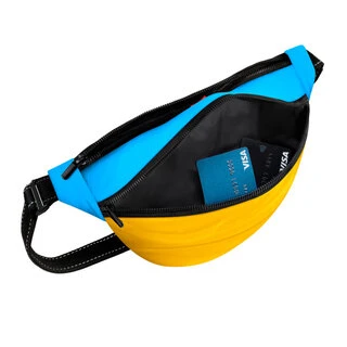 Поясна сумка - бананка WAUDOG Family зі знімним ременем, "Colors of freedom", розмір 33*17*10 см