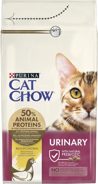 Сухой корм для взрослых кошек Purina Cat Chow Urinary для поддержания здоровья мочевыводящей системы, с курицей 1.5 кг (5997204514387)