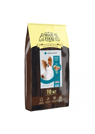 Повнораціонний гіпоалергенний сухий корм для дорослих собак дрібних порід Home Food форель з рисом та овочами 10 кг