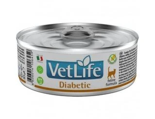 Фармина влажный корм Vet Life Diabetic диет. питание, для контроля уровня глюкозы в крови при сахарном диабете, 85 г
