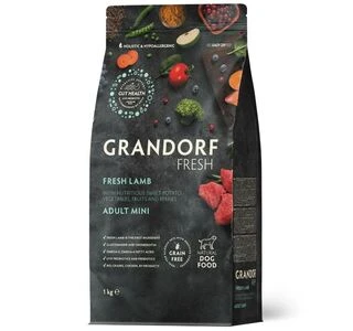 Сухой корм для взрослых собак малых пород Grandorf FRESH LAMB &amp;amp; SWEET POTATO ADULT DOG MINI с ягненком и бататом, 1 кг