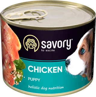 Вологий корм Savory для цуценят з куркою 200 г