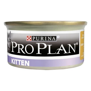 Упаковка вологого корму для кошенят Purina Pro Plan Kitten до 12 місяців паштет з куркою 24 шт. х 85 г
