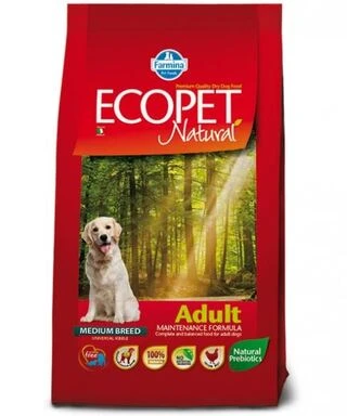 Сухой корм Farmina Ecopet Natural Puppy Medium для щенков средних пород, с курицей, 12 кг
