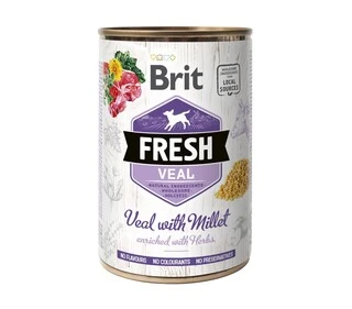 Влажный корм Brit Fresh для собак с телятиной и пшеном 400 г
